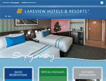 Tablet Screenshot of lakeviewhotels.com